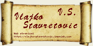 Vlajko Stavretović vizit kartica
